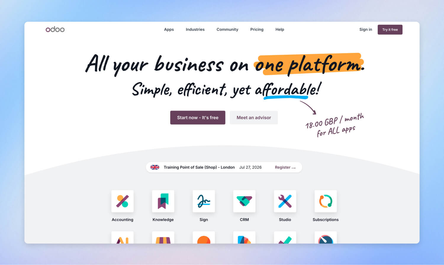 Odoo open-source ERP