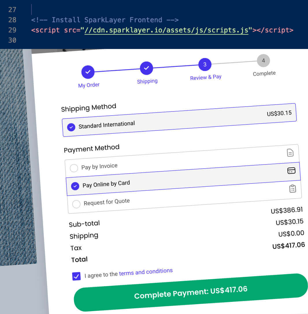 SparkLayer frontend demo
