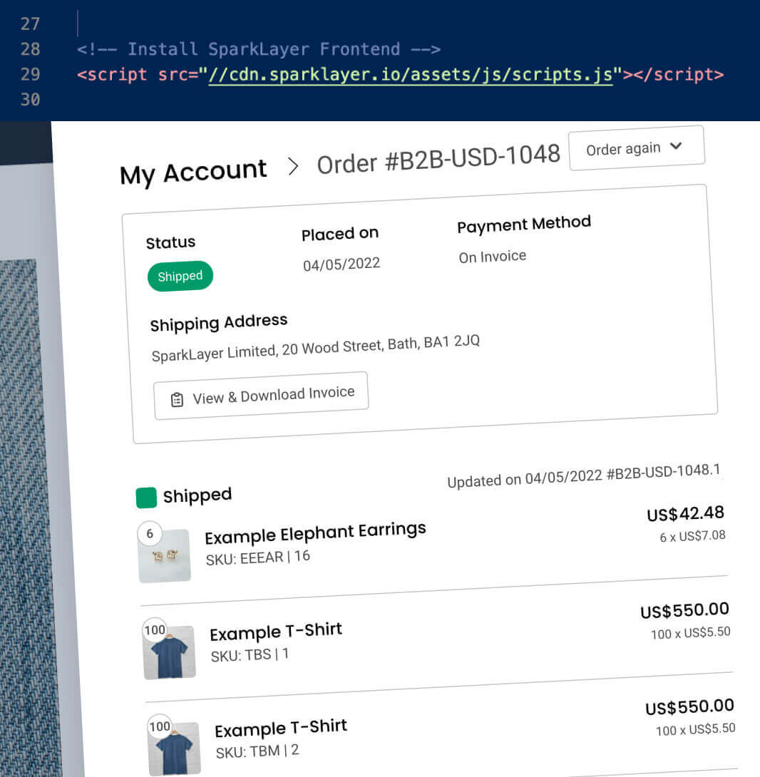 SparkLayer frontend demo
